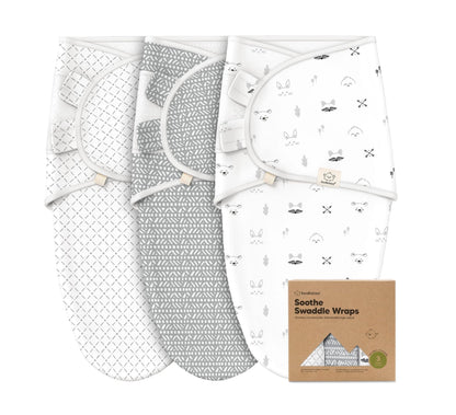 3-Pack Organic Baby Swaddle Sleep Sacks