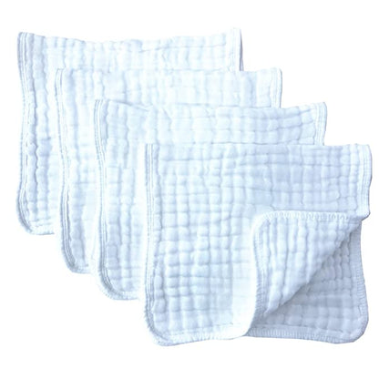 Muslin Burp Cloths 4 Pack 100% cotton