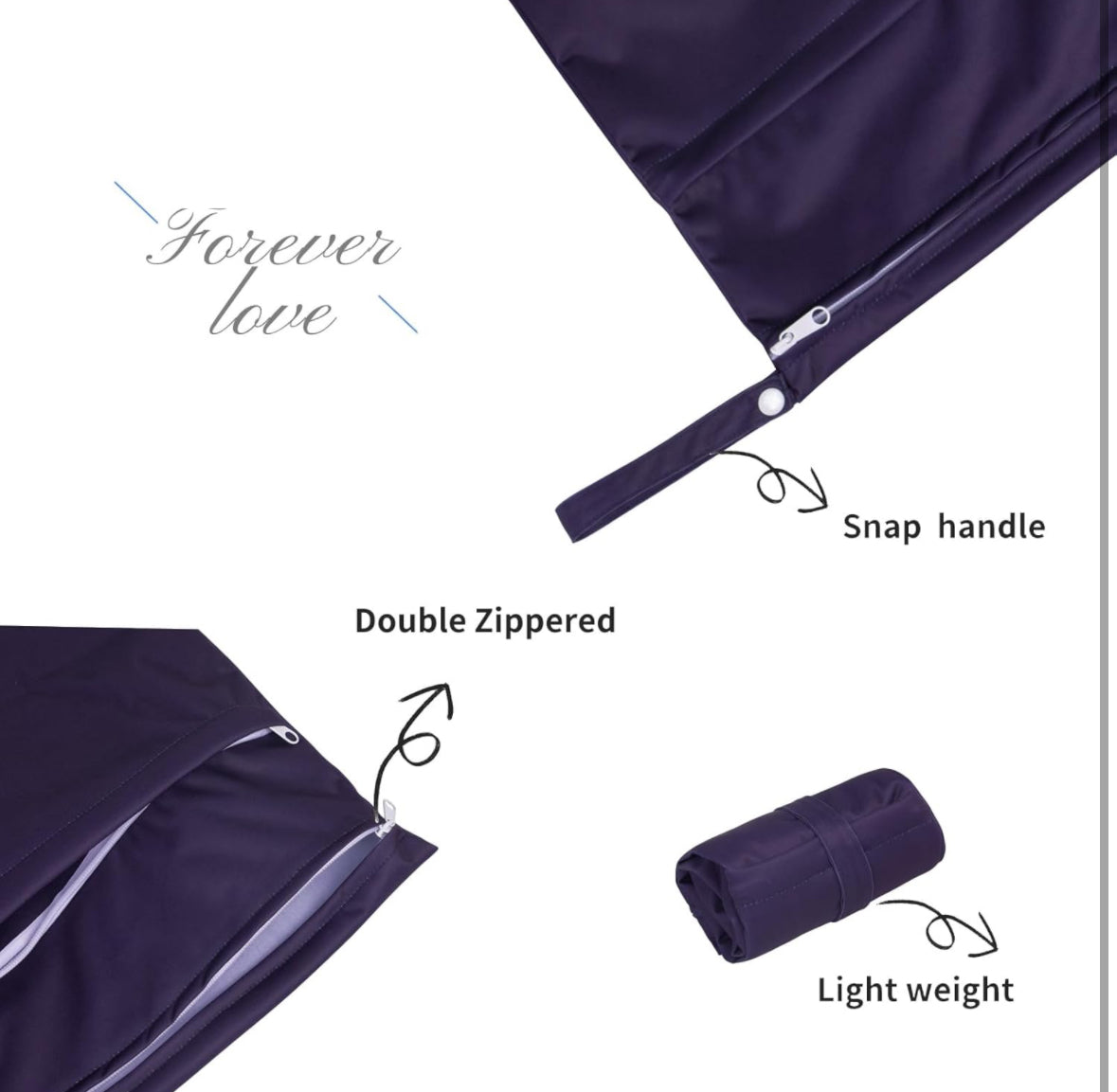 Wet / dry bags - purple (3 pcs )