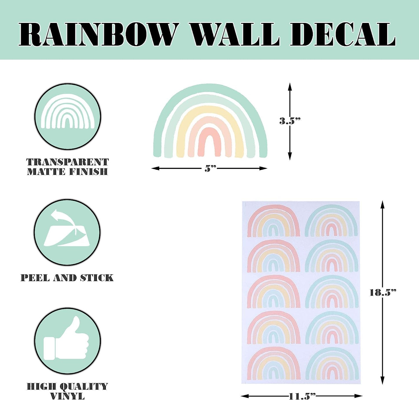 Rainbow Wall Decals