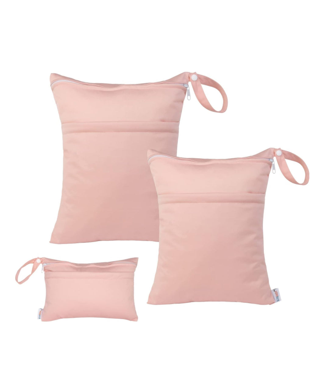 Wet/dry bags - pink (3pcs)