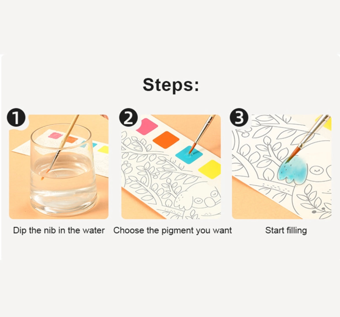 Paint with water booklet - world adventure