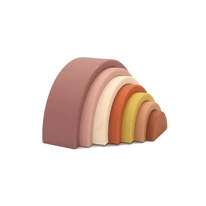 Silicone Rainbow Stacker - Beige