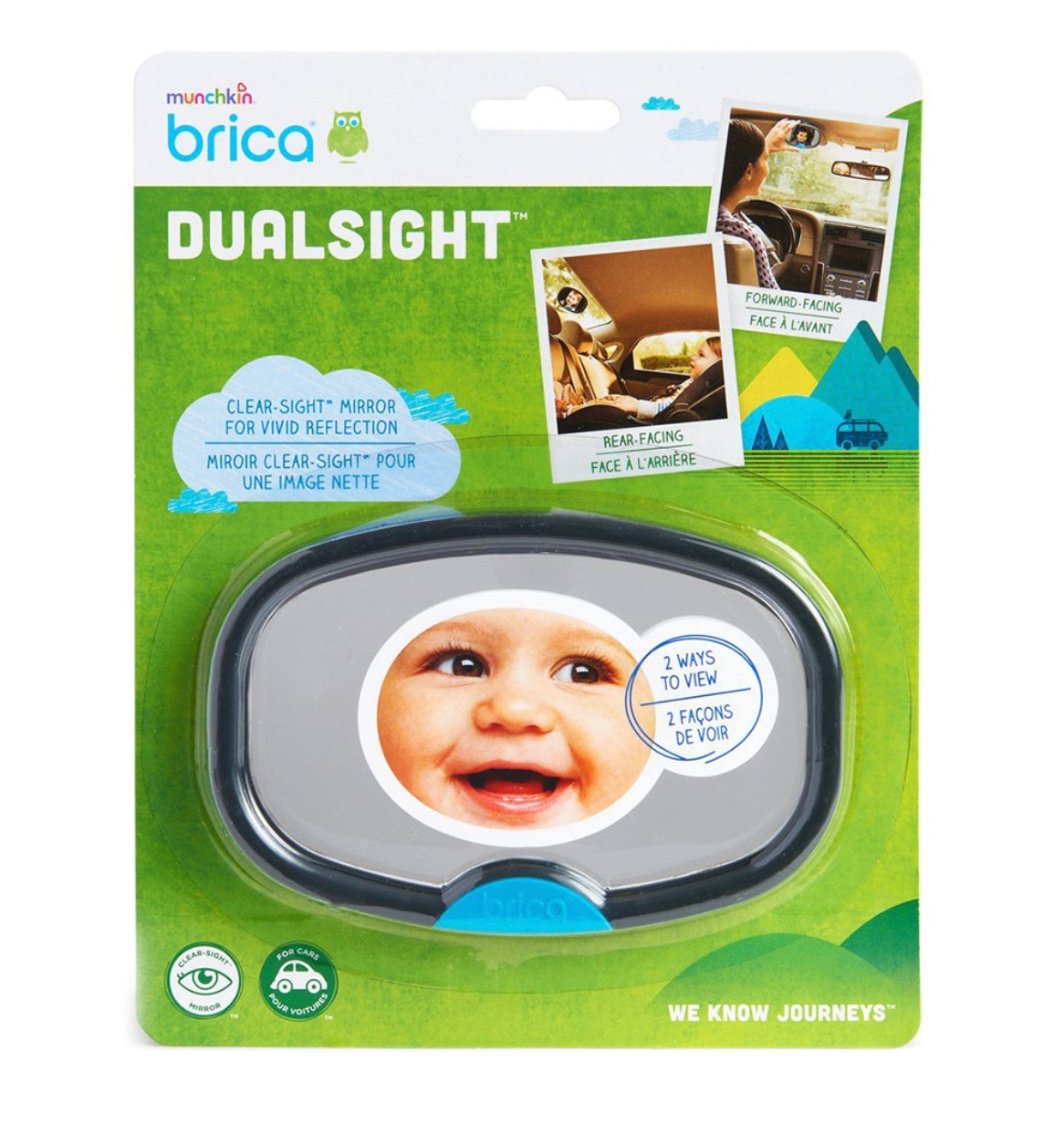 Dualsight car mirror