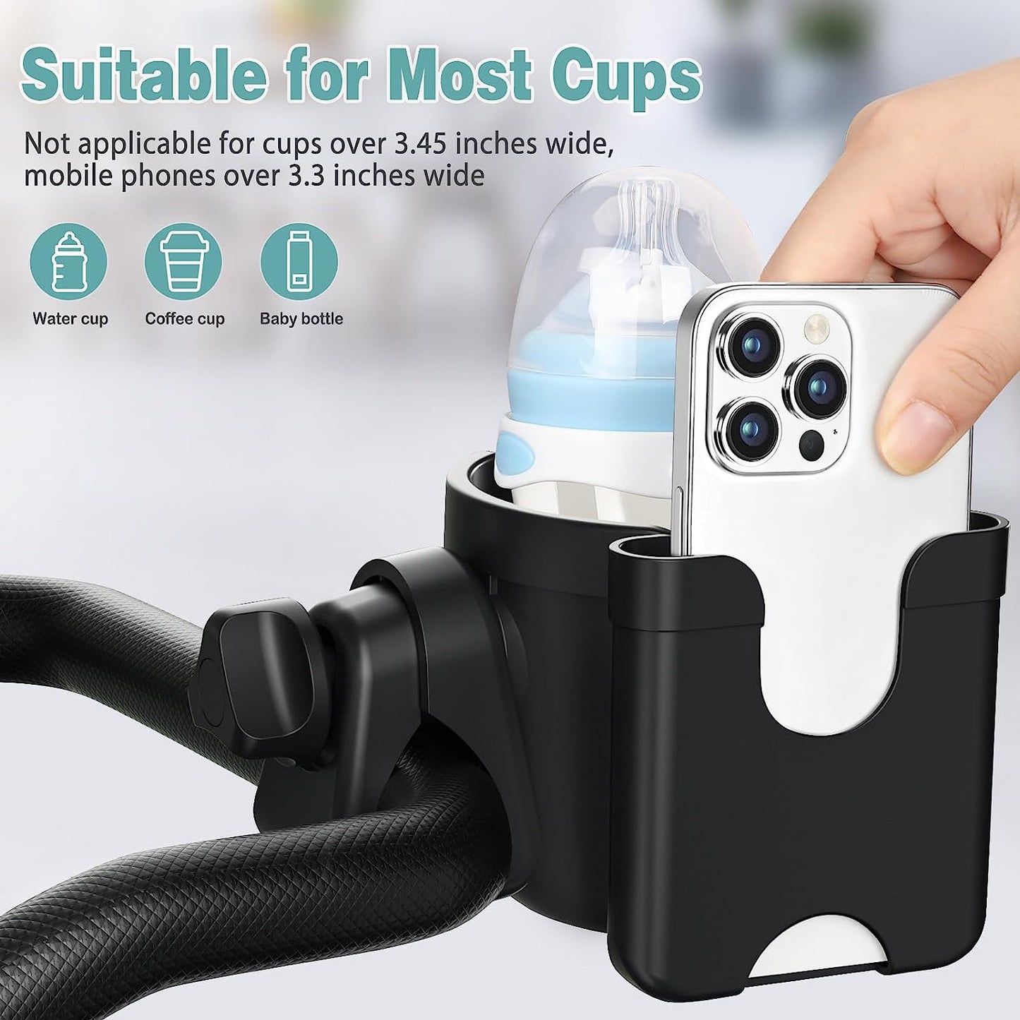 Stroller cup & phone holder