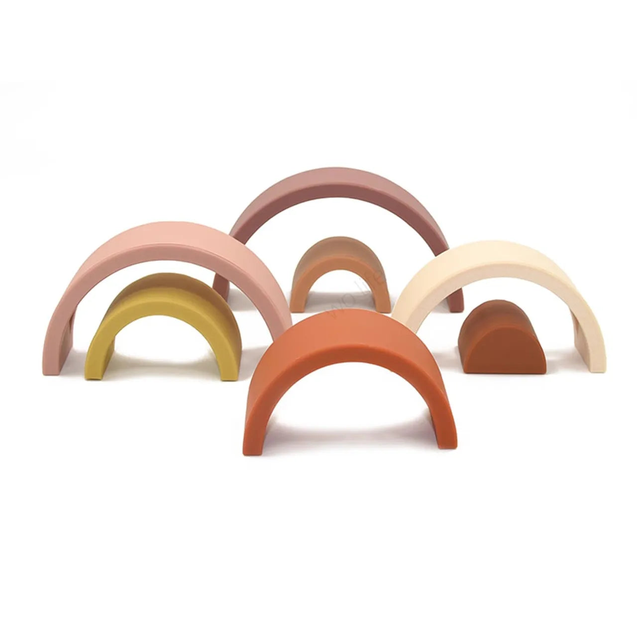 Silicone Rainbow Stacker - Beige