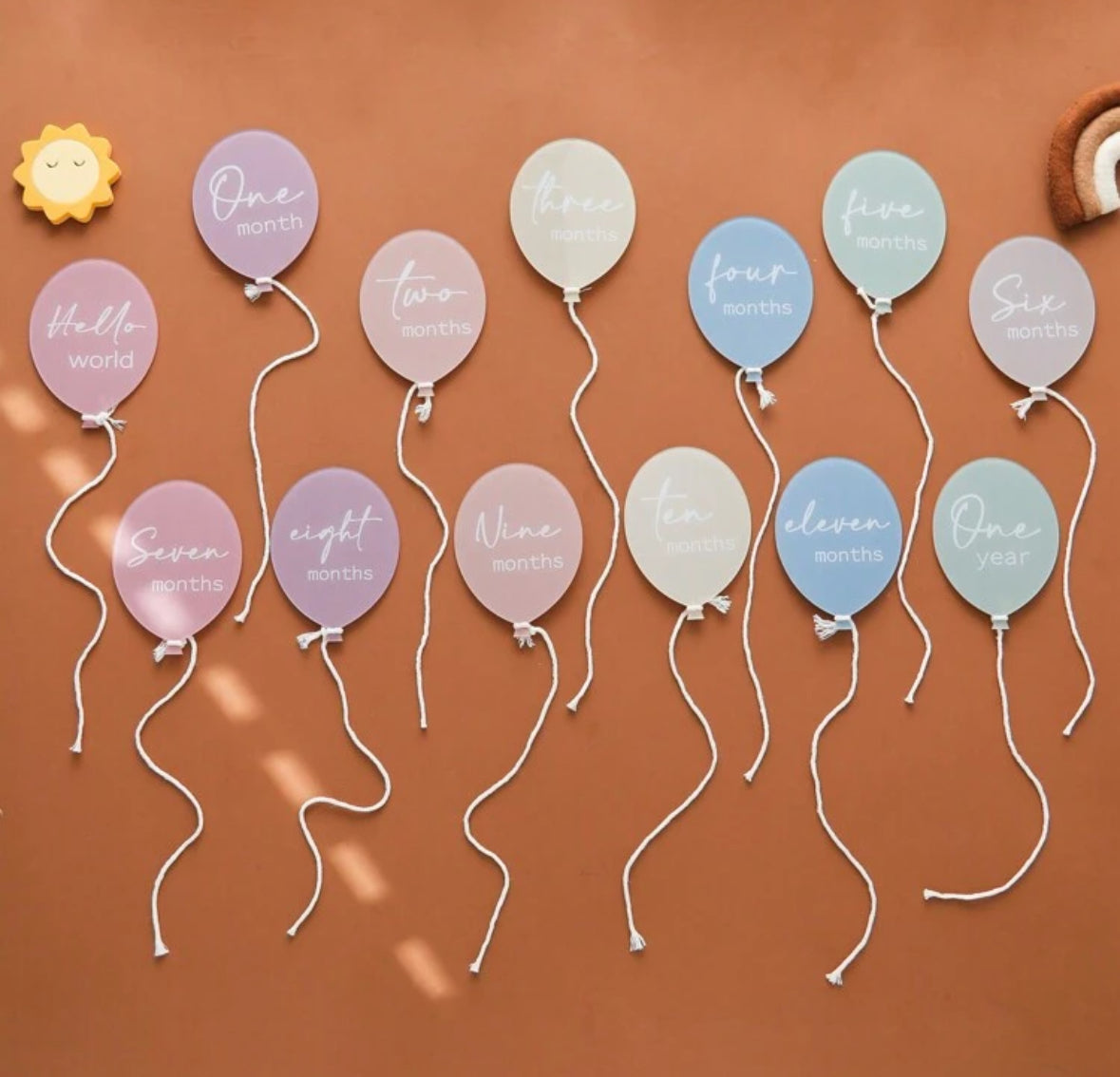 acrylic baby milestones