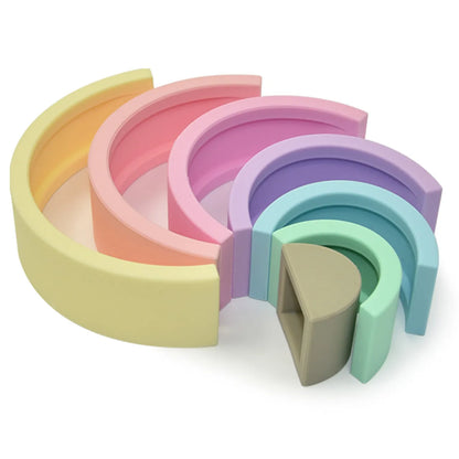 Rainbow stacker - pastel