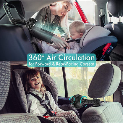 Portable fan for car/stroller