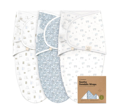 3-Pack Organic Baby Swaddle Sleep Sacks