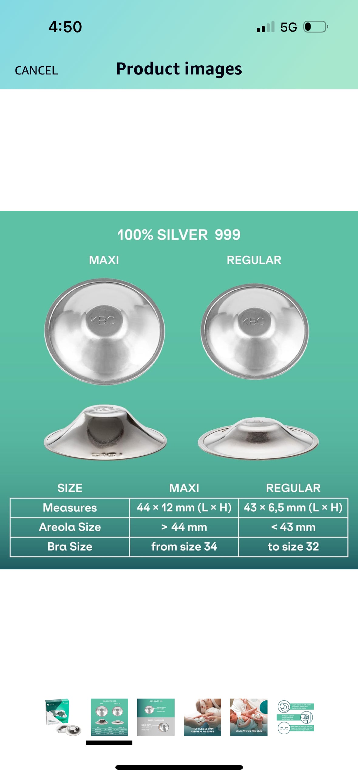 Original Nursing Cups 999 Silver