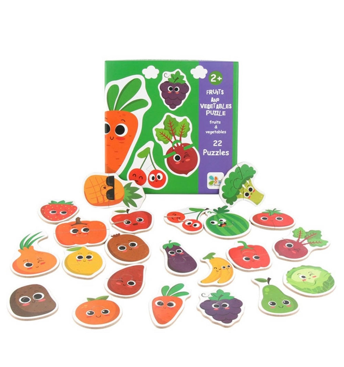 Matching puzzle - fruits and vegetables