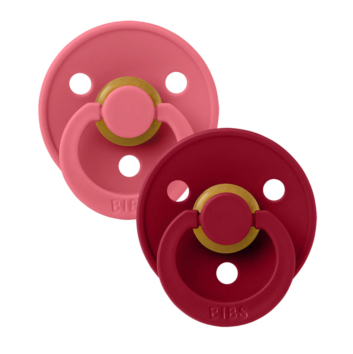 Bibs pacifier coral /ruby