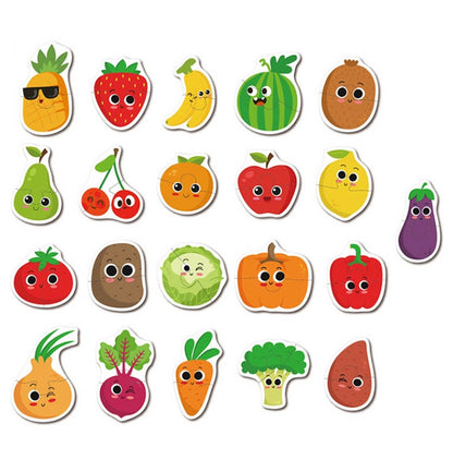 Matching puzzle - fruits and vegetables