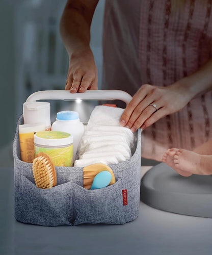 light up diaper caddy - Grey