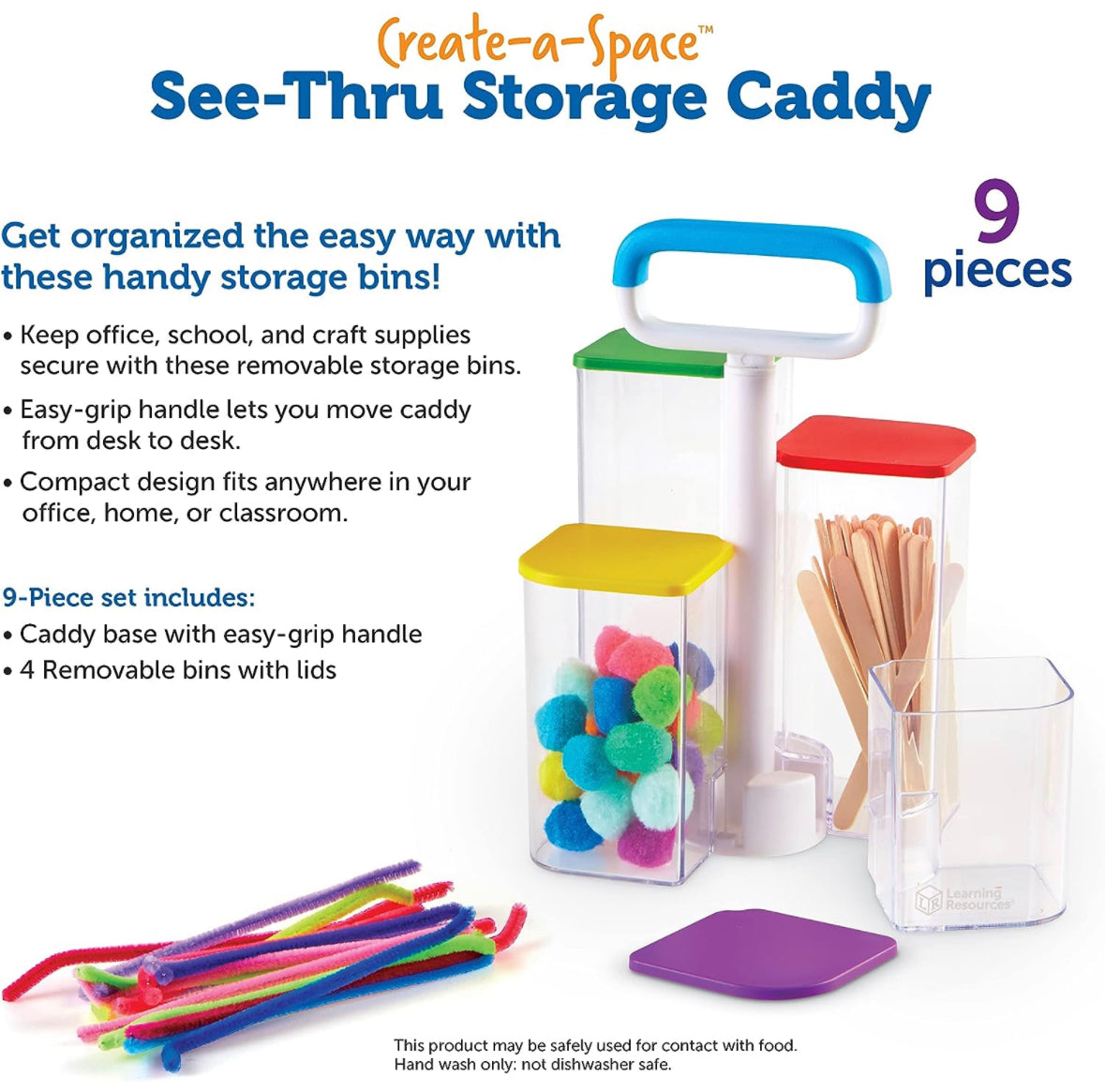 Create-a-Space See-Thru Storage Caddy organizer