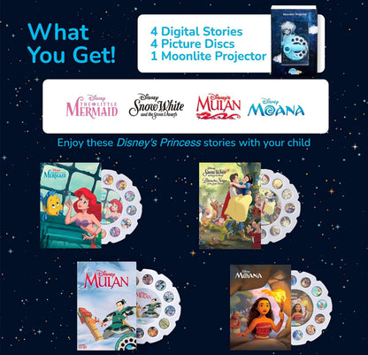 Mini Projector with 4 Disney Princess Stories